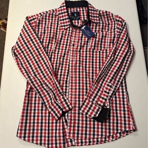 Polo by Ralph Lauren Red and Blue Dress Shirt Classic Plaid Design
